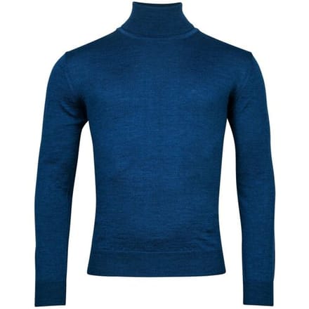 Baileys Trui Rollneck Merino Single Knit Cobalt / male