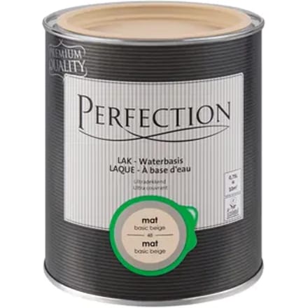 Perfection Houtlak Ultradekkend - Mat - Basic Beige - 750ml