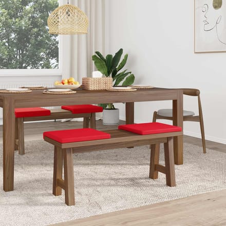 vidaXL - Bankkussen - 4 - pcs - Kunstleer - Rood - Diepte - 35 - cm