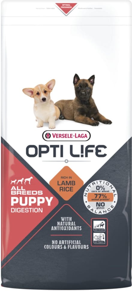 Opti Life Puppy Digestion All Breeds - Hondenbrokken - 12.5 kg