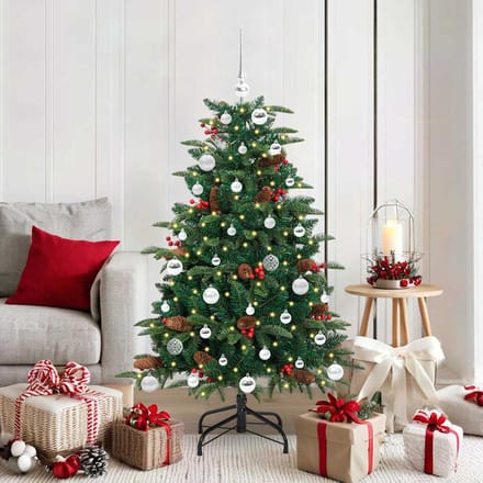 vidaXL - Kunstkerstboom - Groen - 150 - cm - PVC - en - Metaal - en - Plastic