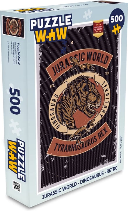 Puzzel Jurassic world - Dinosaurus - Retro - Legpuzzel - Puzzel 500 stukjes