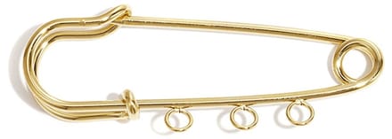 Broche 3 diy Charms - Dames broche - Gouden broche - Sierbroche - Goudlief