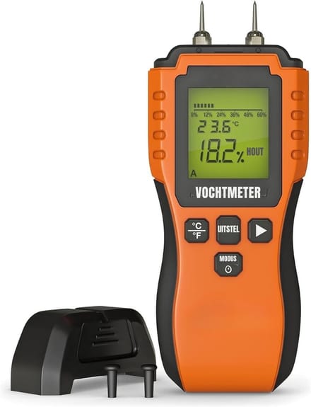 SCH® Vochtmeter Muren - Vochtmeter - Oranje - ‎18cm x 7cm x 5cm