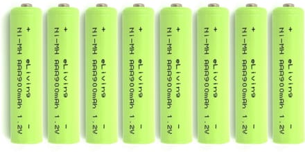 8 Oplaadbare AAA batterijen 900mAh 1.2V NiMH