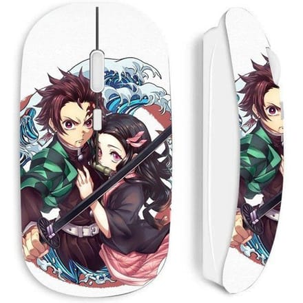 Souris sans fil - MANIACASE - Demon Slayer Tanjiro Nezuko - Optique - USB - Blanc
