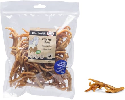 Beeztees Kippenpoten - Natuurlijk - Hondensnacks - Voordeelverpakking - 620 gram