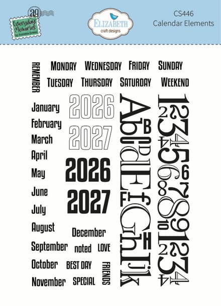 ECD Clear stamps A5 - Calender elements