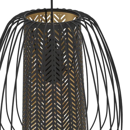 EGLO Curasao Hanglamp - E27 - 99,5 cm - Zwart/Goud