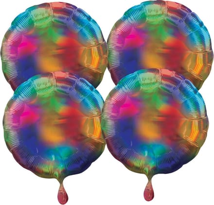 Amscan Folieballonnen Rainbow Rond 41 Cm 4 Stuks