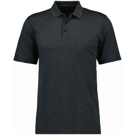 Ragman Polo Soft Knit Fine Stripe Easy Care Leisteen / male