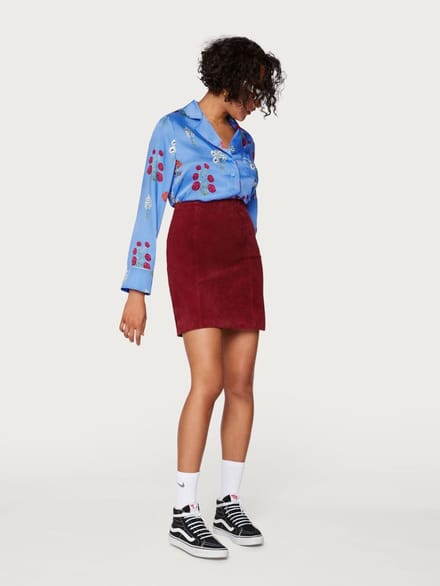 Edited - Damesblouse - Blauw - Bloemen - Maat 38
