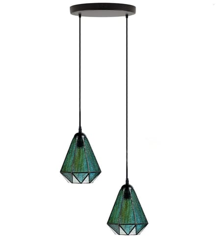 Tiffany Kroonluchter Arata Green 2 - Art Deco Trade