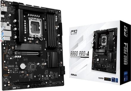 ASRock B860 Pro-A Moederbord - Intel B860 - Intel LGA1851 - DDR5 RAM - ATX