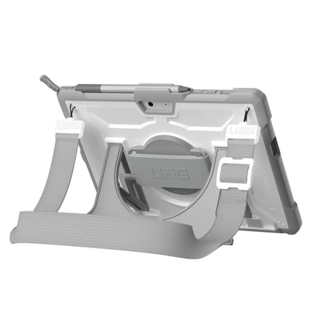 UAG Plasma Healthcare backcover met strap en schouderband voor de Microsoft Surface Go / Go 2 / Go 3 / Go 4 - Wit / Grijs