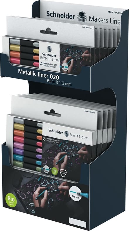 Metallic liner Schneider Paint-it 020 1-2mm 14st. etuis display
