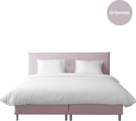 Anno 1588 Boxspring Pollux - Complete boxspringset - Pocketvering - Grijsroze - 140x200