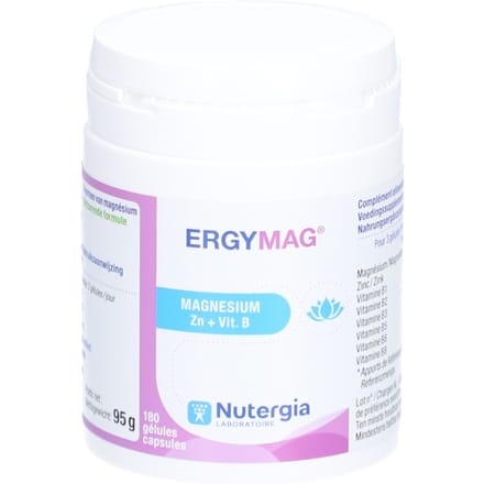 Nutergia ErgyMag : Magnesium + Zink 180 Capsules