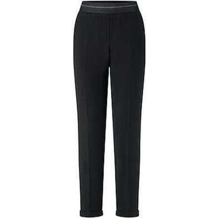Enkellange broek pasvorm Regular Fit Van Fadenmeister Berlin zwart