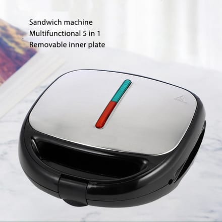 5-in-1 Multifunctionele Mini Sandwichmaker Sandwich Panini Donutmaker Gegrilde Kaas Machine L white