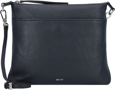 abro Leren Schoudertas Leather Adria Crossbody Bag Onefold Navy Blauw