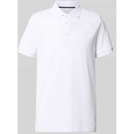 Tom Tailor - Piqué-poloshirt met geborduurd logo - Maat M - White