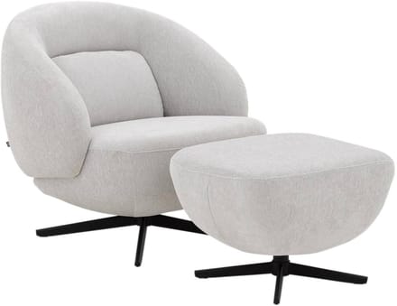 Goossens Fauteuil Saar - Stof - Beige