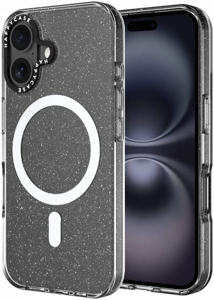 HappyCase Joy Hoesje | Geschikt voor Apple iPhone 16 | Compatibel met MagSafe | Back Cover | Sparkle Glitter