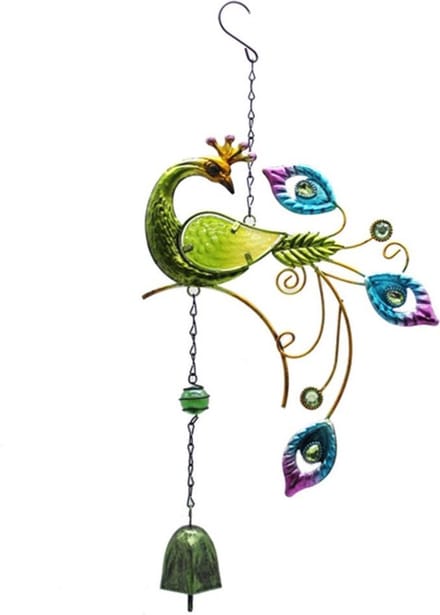 Achilles® Windvanger Kleurrijke Pauw - Tuin decoratie - Wind Chimes Windgong