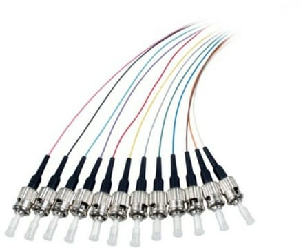 Danicom OM4 glasvezel pigtail gekleurde set ST - 12 stuks