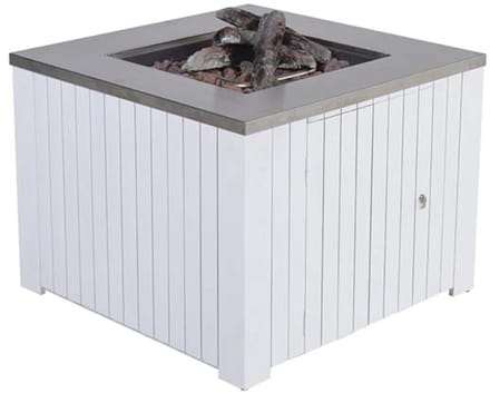 Cozy Living sfeerhaard Faro - mat wit - aluminium - 80x80 cm - 50 Mb