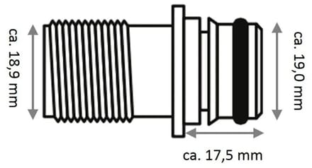 Jabsco Connector 2 Eenheden Zilver 1/2´´