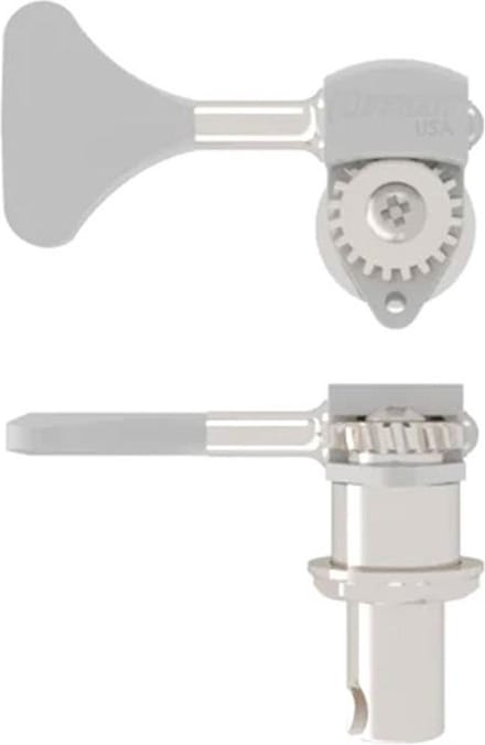 Hipshot HS0655KCT HB6 1/2 licensed Ultralite bass tuning machine, chrome, Y key, treble side