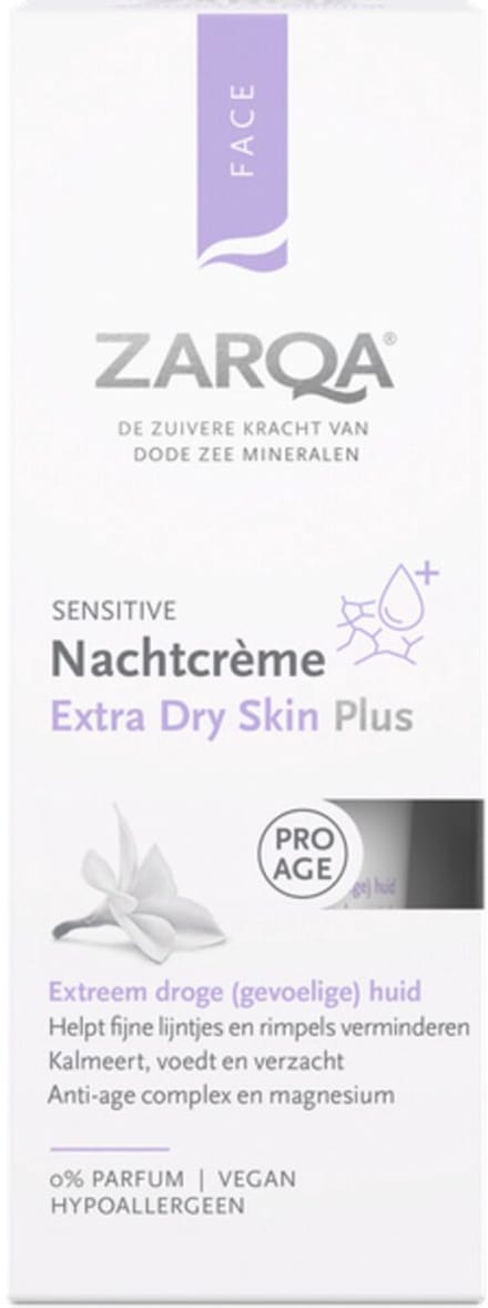 ZARQA Nachtcrème Extra Dry Skin Plus- 3 x 50 ml - Voordeelverpakking