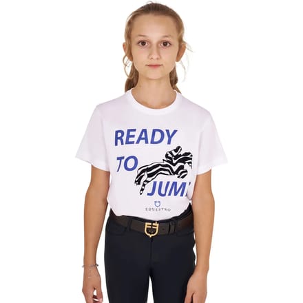 Katoenen meisjes-T-shirt Equestro Ready To Jump