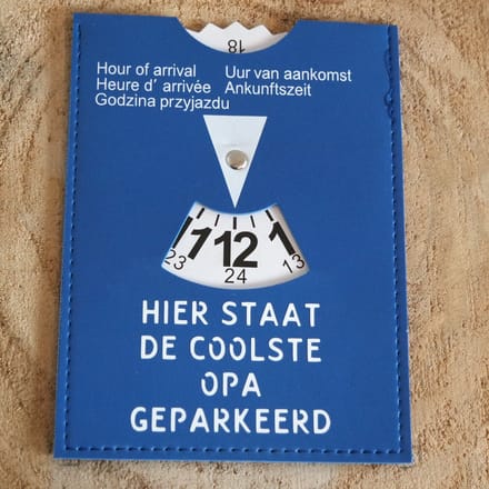 Parkeerschijf - Hier staat de coolste opa geparkeerd - Opa - Vaderdag - Cadeau