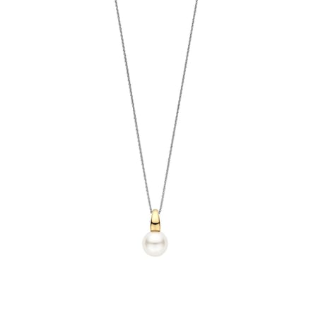 TI SENTO Dames Hanger - 925 zilver - Parel met geel verguld - 6855YP