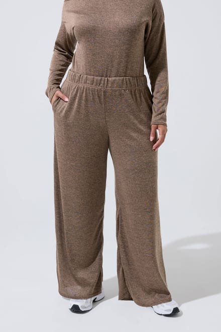 Limited Collection Naturelbruine Broek Met Wijde Pijpen Size 48