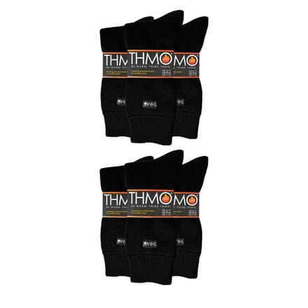 THMO heren fleece pantoffelsokken - 6-pack antislipsokken
