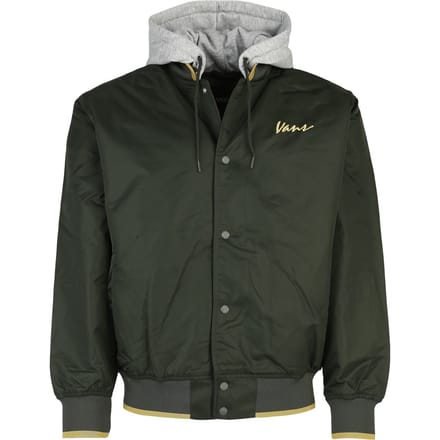 Vans Tussenseizoensjas - Scripted Vans Hooded Baseball Jacket - S tot XXL - voor Mannen - groen