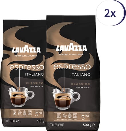 Lavazza Espresso Italiano Classico koffiebonen - 500 gram x2