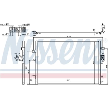 Condensator, airconditioning NISSENS 940342