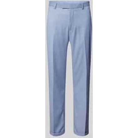 Slim fit pantalon met linnen