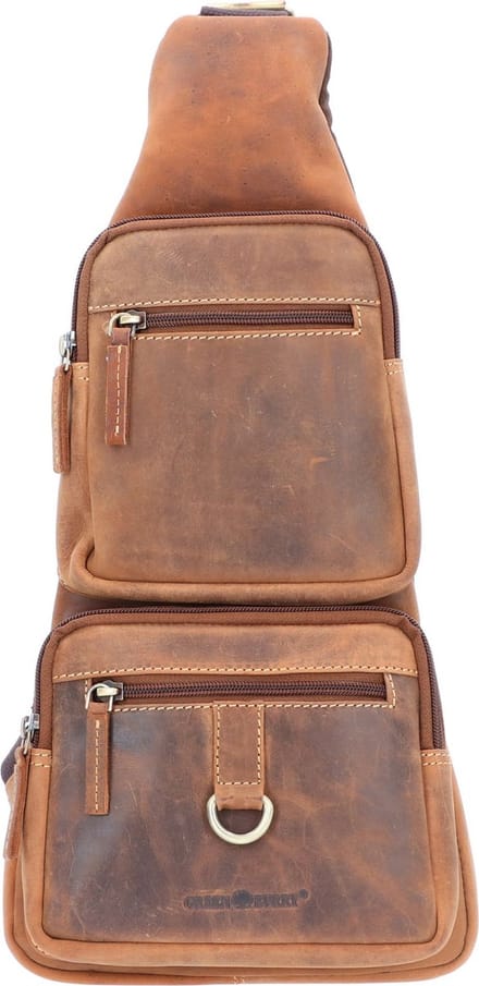 GREENBURRY slingtas schoudertas Vintage Sling Bag Brown bruine