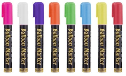 Feestdecoratie – Ballonnen – Ballonstiften Set – Multicolor – 8 Stuks