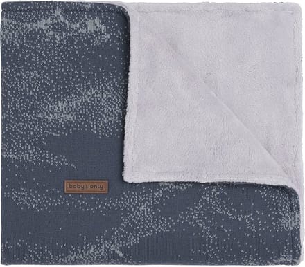 Baby's Only Gebreide wiegdeken teddy - Baby deken Marble - Granit/Grijs