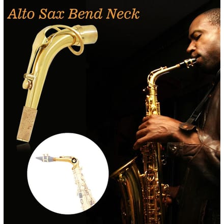Altsaxofoon Sax Bend Neck Messing 24,5 mm met kurkvet Saxofoon beige