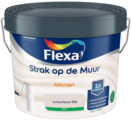 Flexa - Strak Op De Muur Binnen Mat - Luxurious Silk - Mengverf - 2,5 L