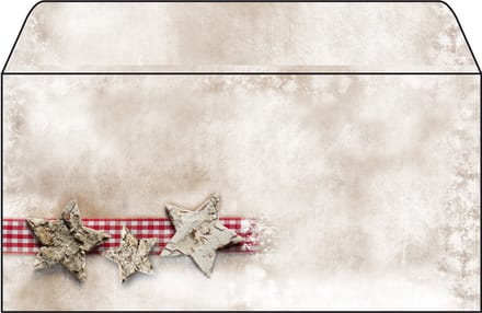 Kerstmotief envelop 'Beige kerstkaarsen'