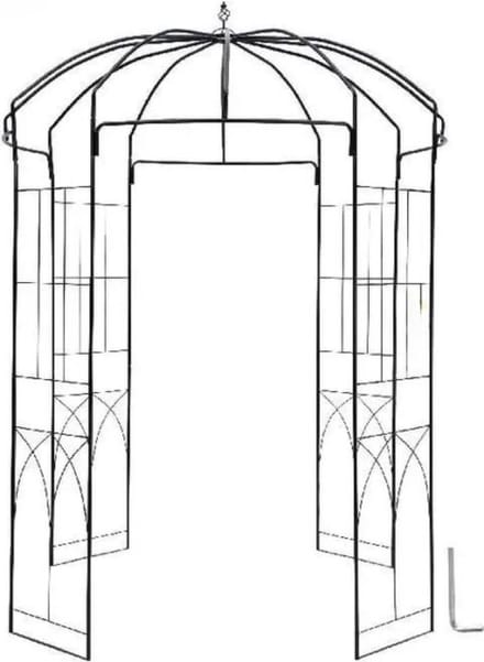 Buitenvogelkooi - Pergola - Tuinkooi - Zwart - 240 cm